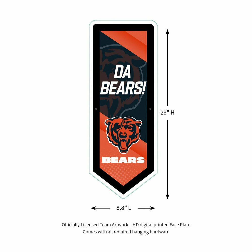 LED Wall Decor, Pennant, Chicago Bears