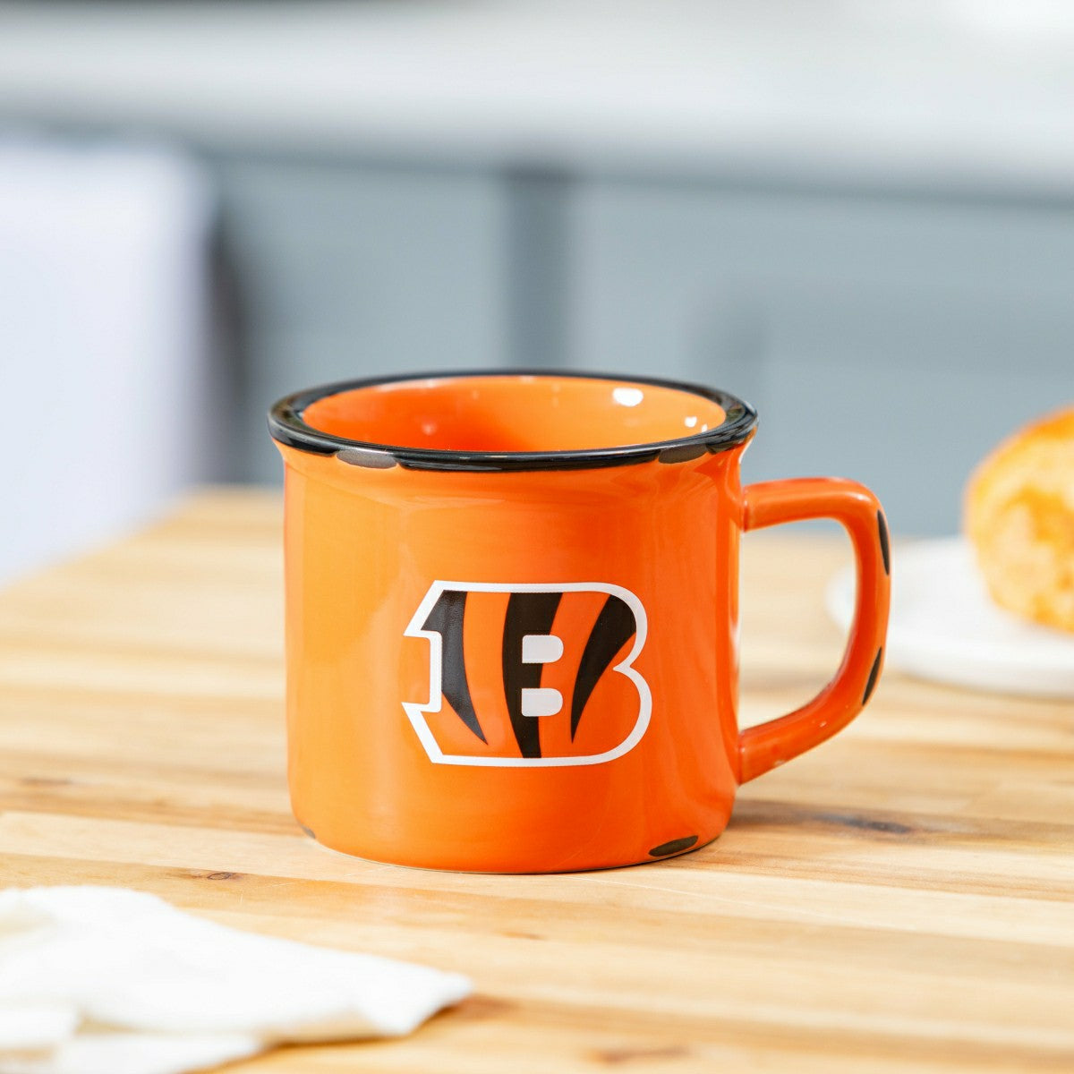Cincinnati Bengals Ceramic Camp Cup with Enamel Finish, 14oz
