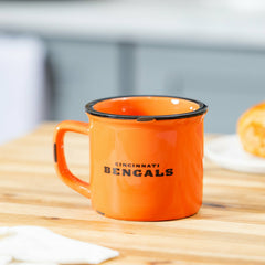 Cincinnati Bengals Ceramic Camp Cup with Enamel Finish, 14oz