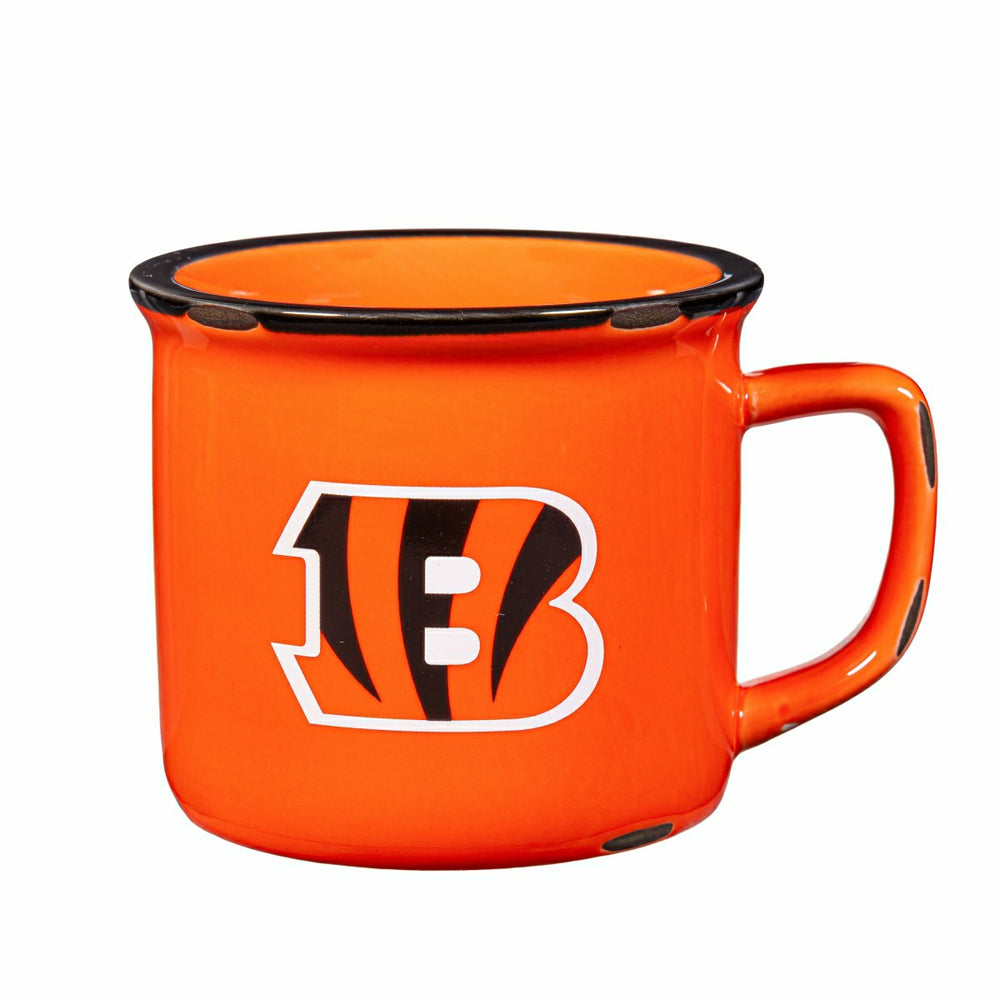 Cincinnati Bengals Ceramic Camp Cup with Enamel Finish, 14oz