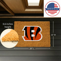 Coir Mat, 16"x28", Cincinnati Bengals