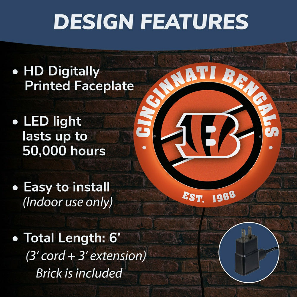 Cincinnati Bengals, Metal Lite, Round