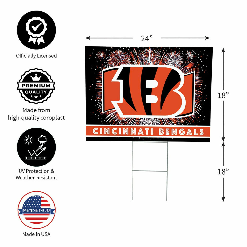 Cincinnati Bengals Yard Sign, Patriotic