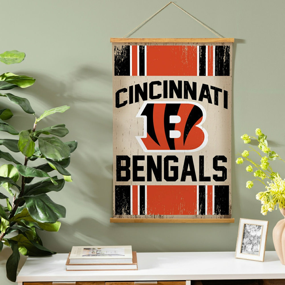 Cincinnati Bengals, Canvas Wall Tapestry, Medium, 36x24