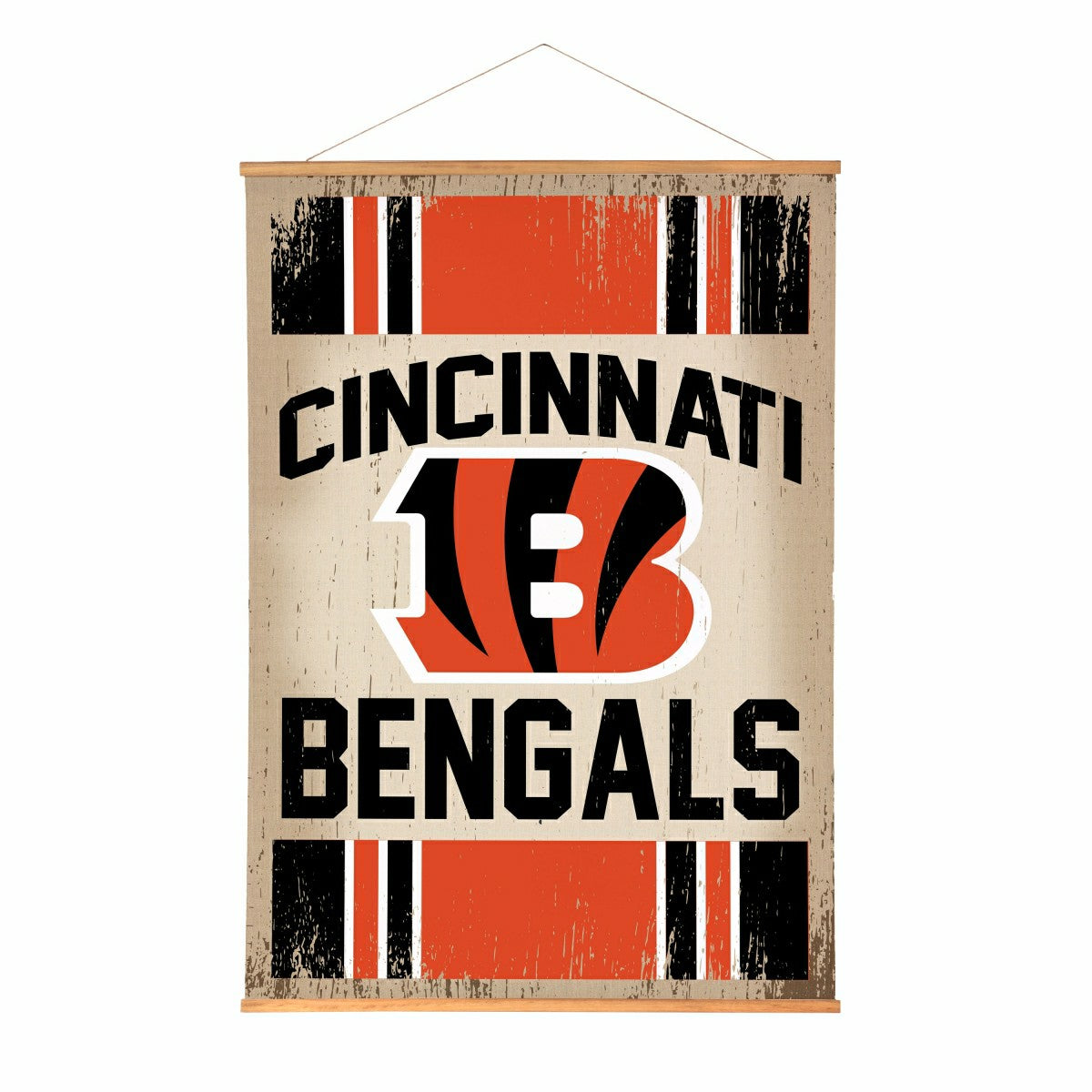Cincinnati Bengals, Canvas Wall Tapestry, Large, 54x36