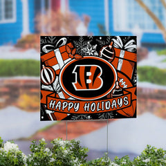 Cincinnati Bengals Yard Sign, Holiday
