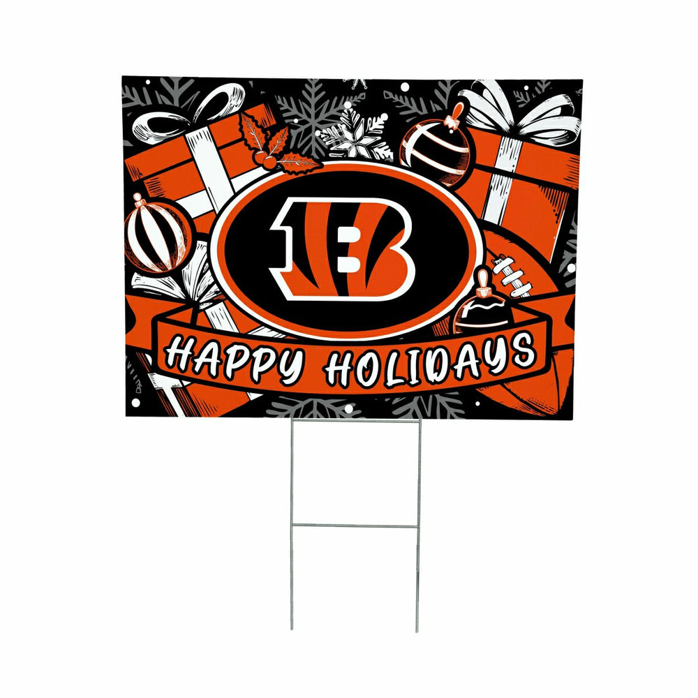 Cincinnati Bengals Yard Sign, Holiday
