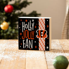 Cincinnati Bengals Block, Holiday, 6x6