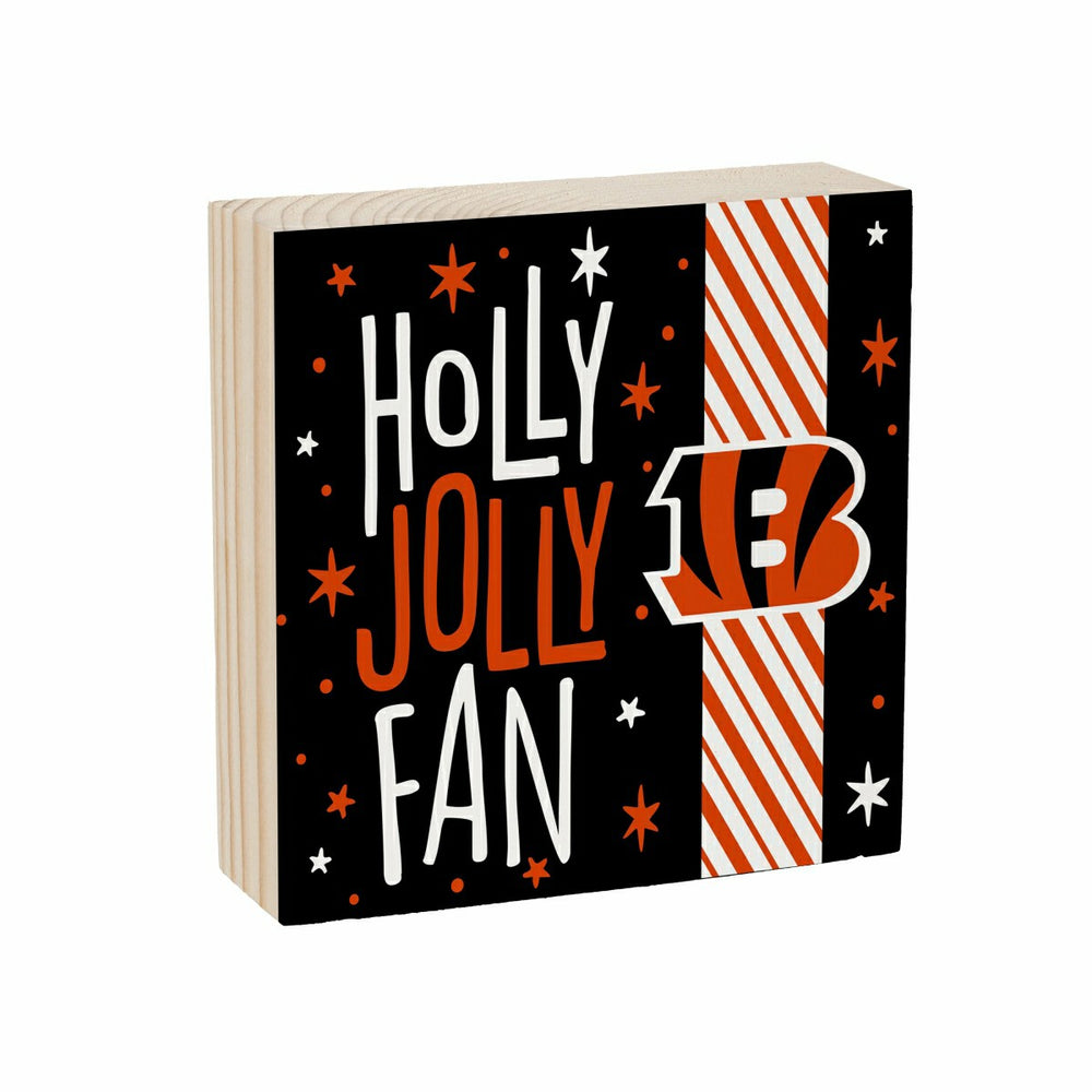 Cincinnati Bengals Block, Holiday, 6x6