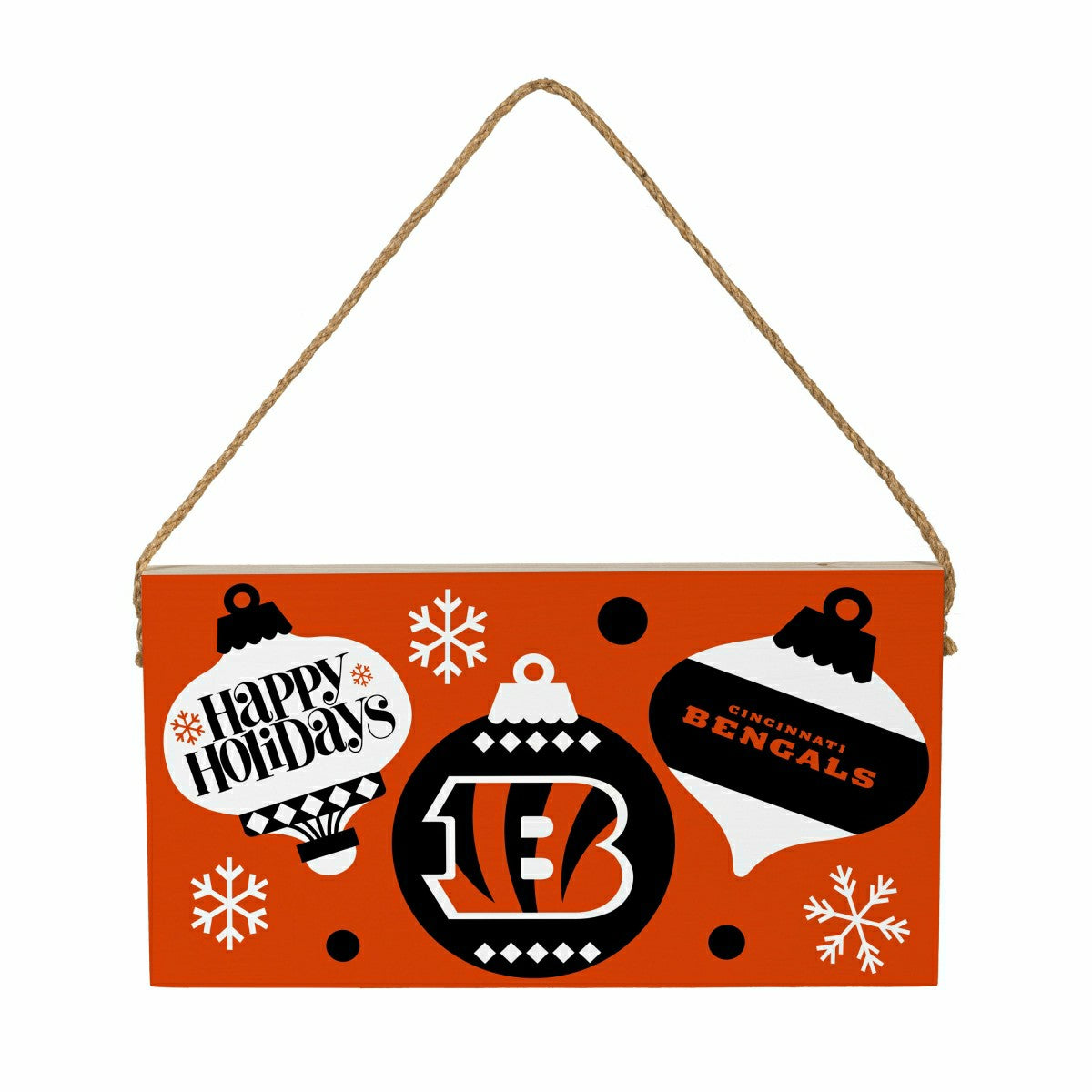 Cincinnati Bengals Holiday Wood Wall Sign, 6x11