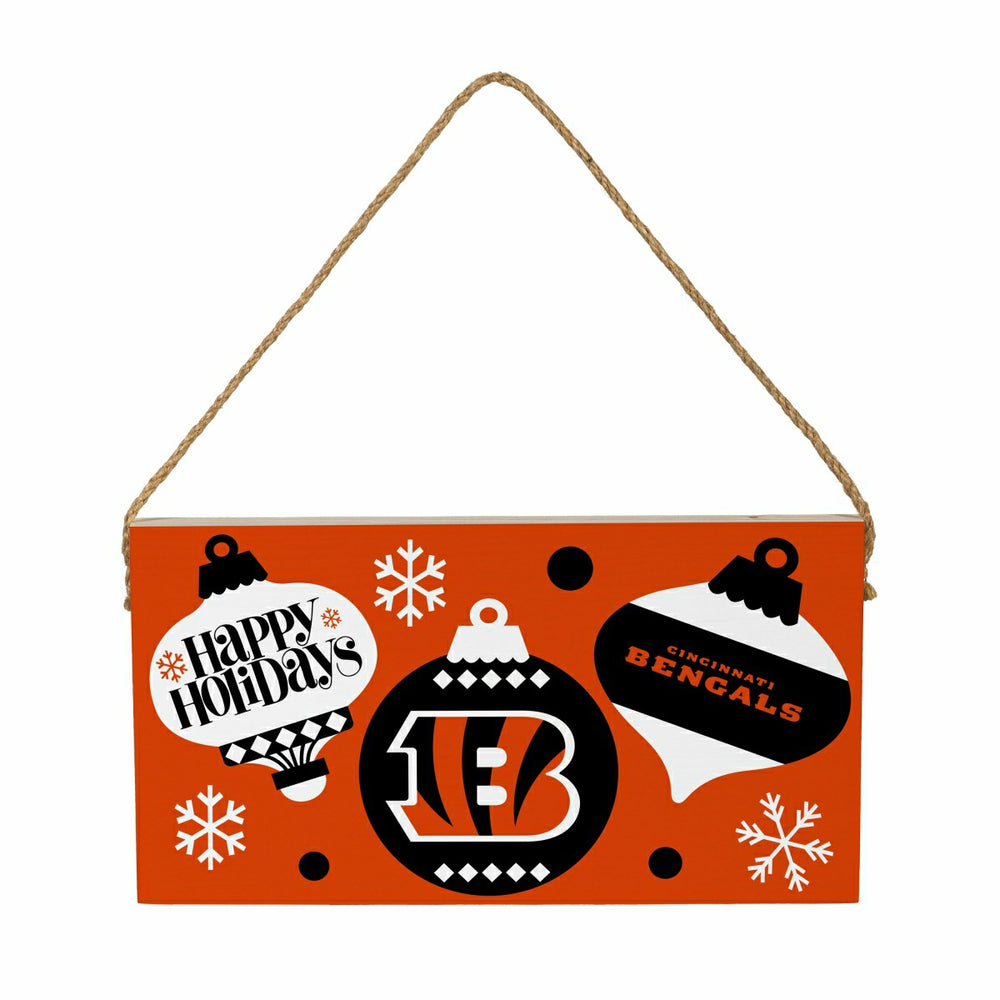 Cincinnati Bengals Holiday Wood Wall Sign, 6x11