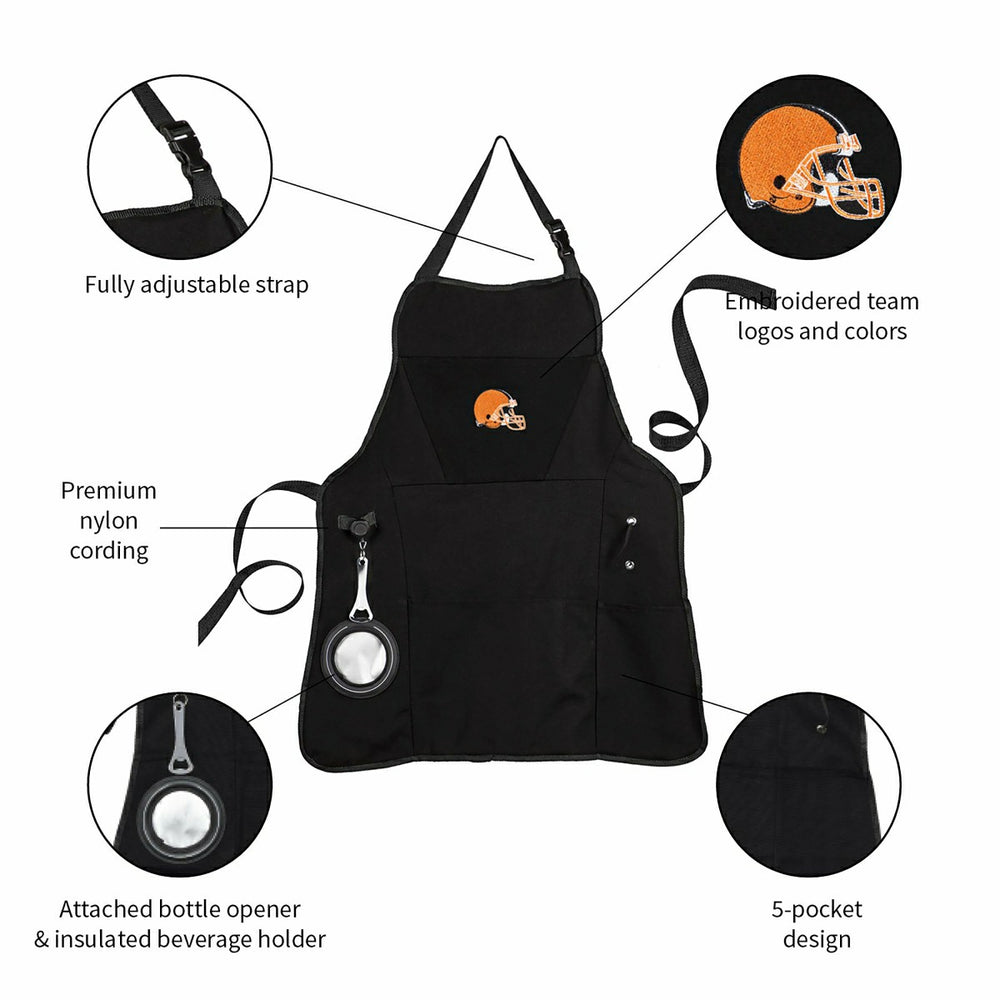 Grill Apron, Black, Cleveland Browns