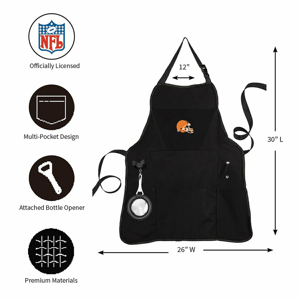 Grill Apron, Black, Cleveland Browns