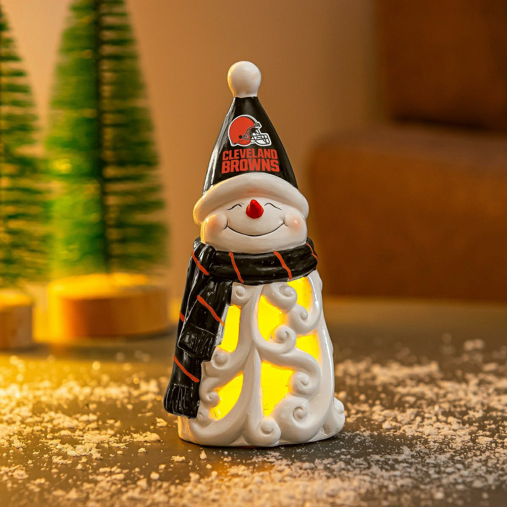 Cleveland Browns Snowman LED Statuary, 8"