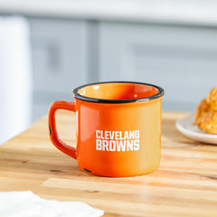 Cleveland Browns Ceramic Camp Cup with Enamel Finish, 14oz