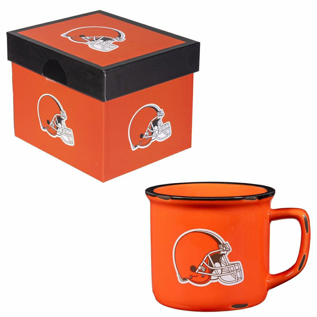 Cleveland Browns Ceramic Camp Cup with Enamel Finish, 14oz