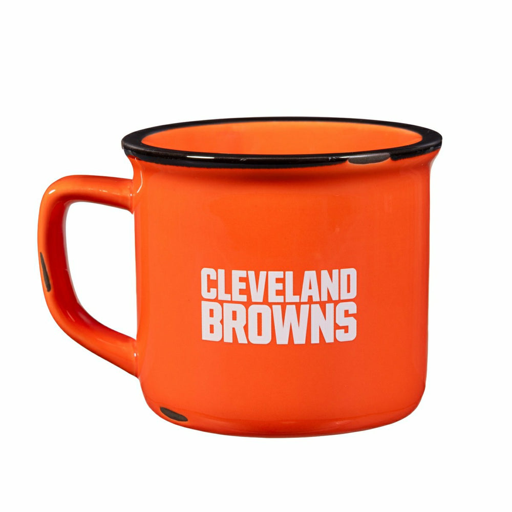 Cleveland Browns Ceramic Camp Cup with Enamel Finish, 14oz