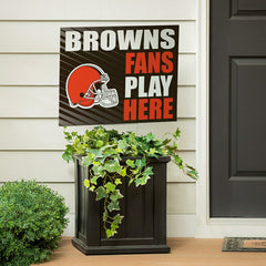 Cleveland Browns Coroplast Yard Sign "Fans Play Here"
