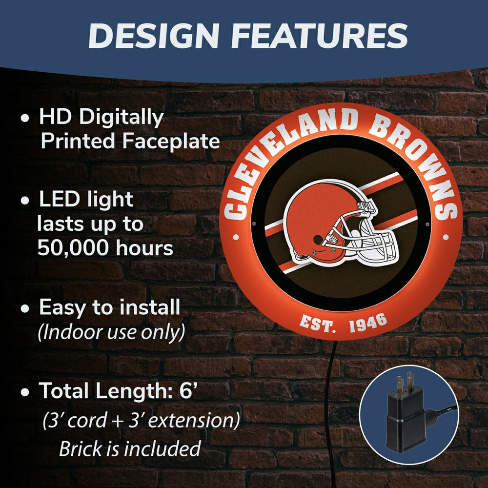 Cleveland Browns, Metal Lite, Round