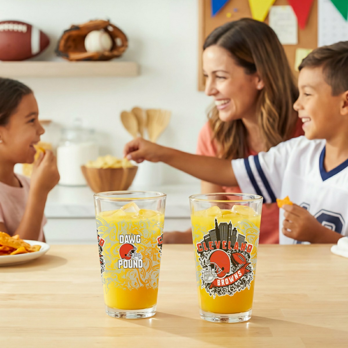 Cleveland Browns 16oz Glass pint, Set of 2