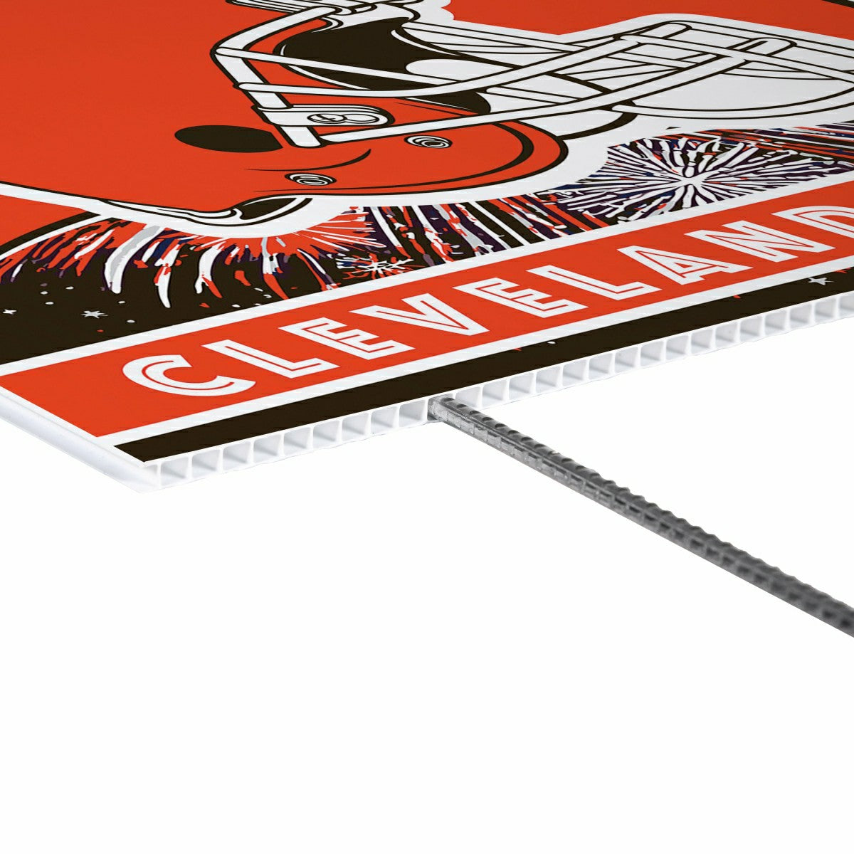 Cleveland Browns Yard Sign, Patriotic