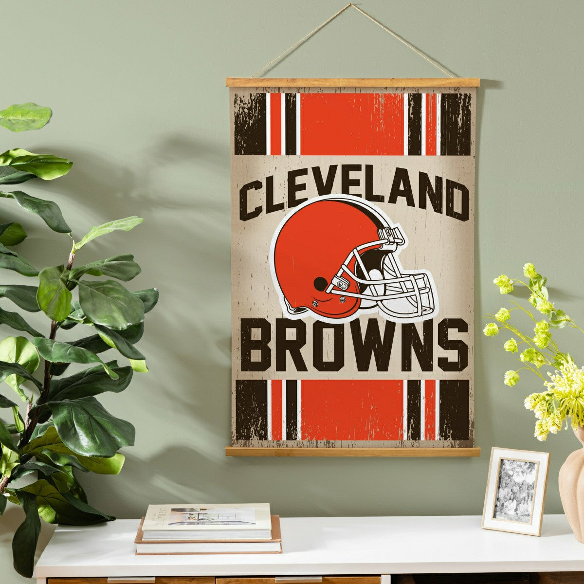 Cleveland Browns, Canvas Wall Tapestry, Medium, 36x24