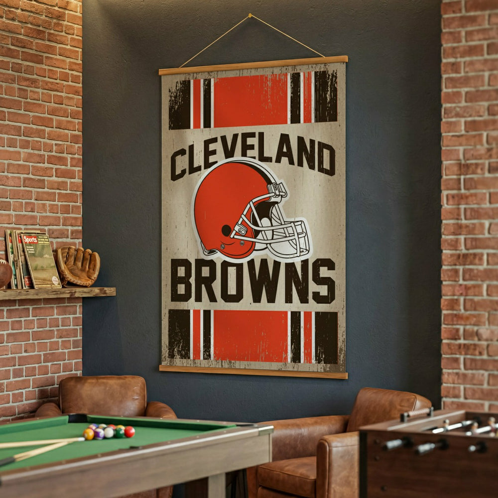 Cleveland Browns, Canvas Wall Tapestry, Large, 54x36