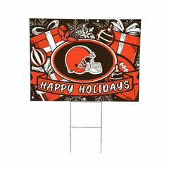 Cleveland Browns Yard Sign, Holiday