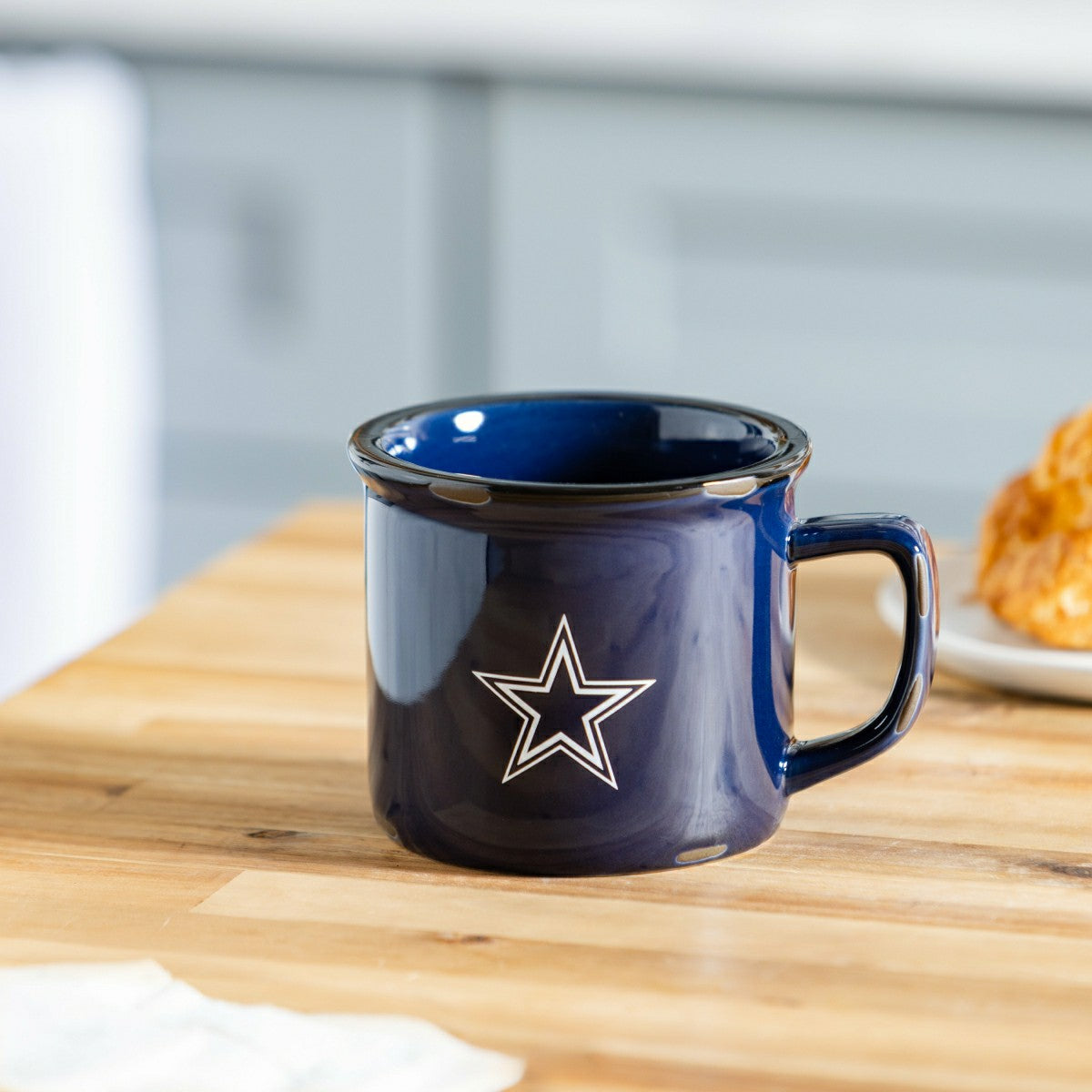 Dallas Cowboys Ceramic Camp Cup with Enamel Finish, 14oz