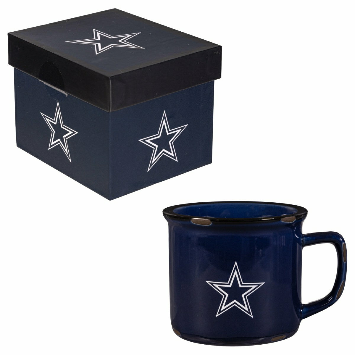 Dallas Cowboys Ceramic Camp Cup with Enamel Finish, 14oz