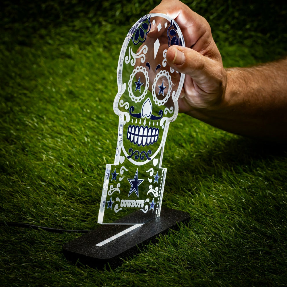 Dallas Cowboys NFL Football Sugar Skull Desklite LED Decor