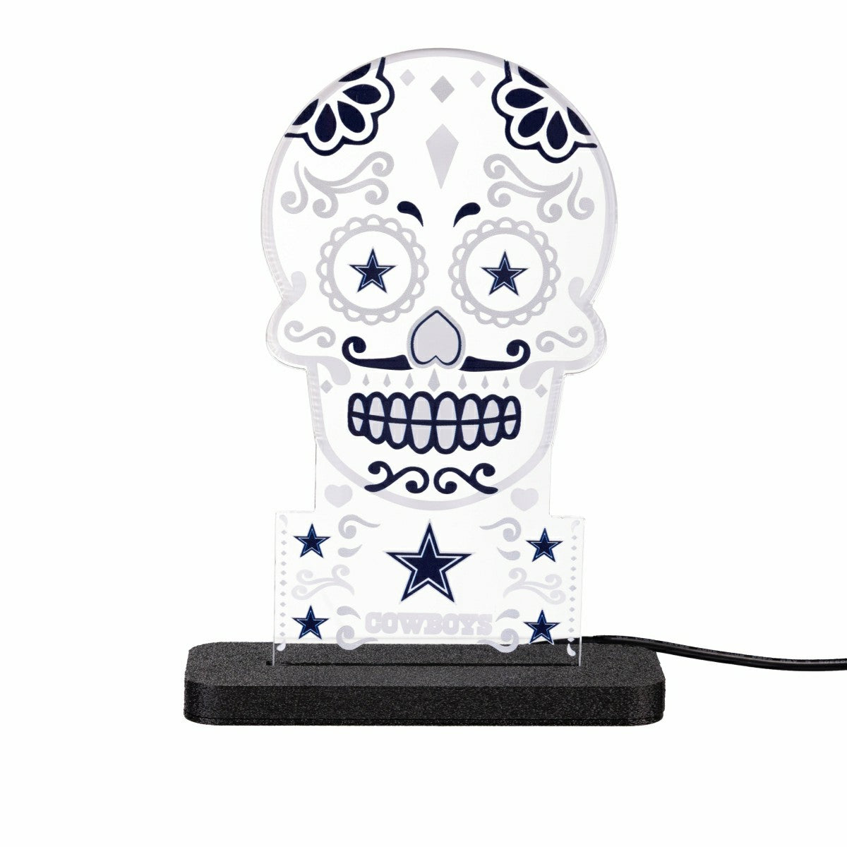 Dallas Cowboys NFL Football Sugar Skull Desklite LED Decor
