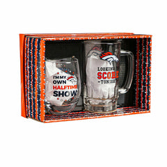 Denver Broncos, Stemless 17OZ Wine & Beer 16 OZ Gift Set