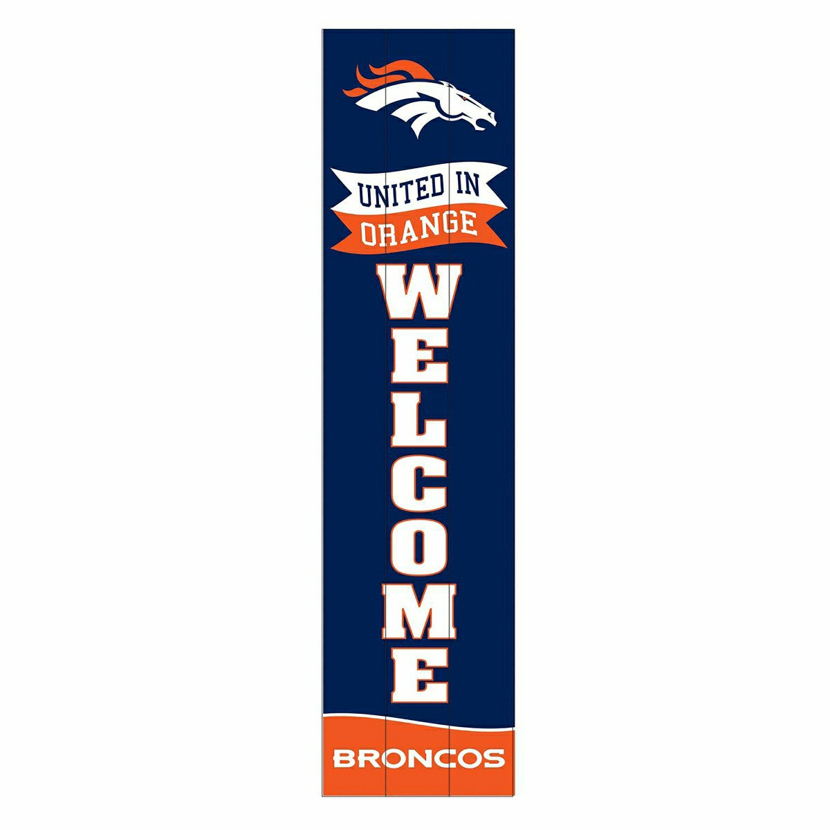 Denver Broncos Large Single Sided Leaner, 46"