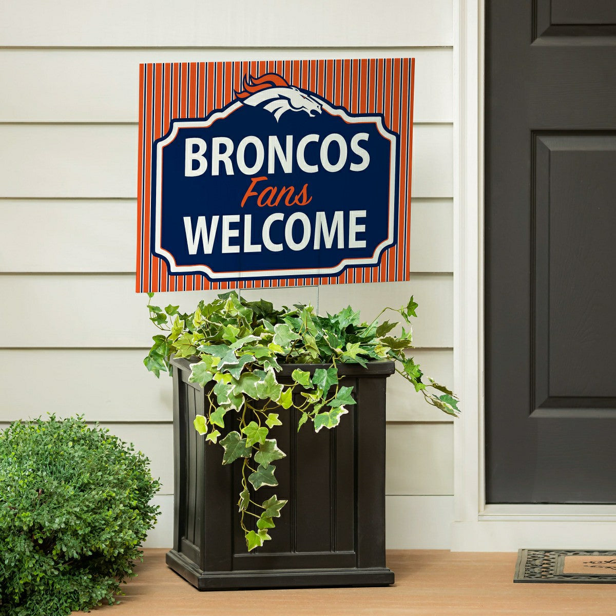 Denver Broncos Coroplast Yard Sign, "Fans Welcome"