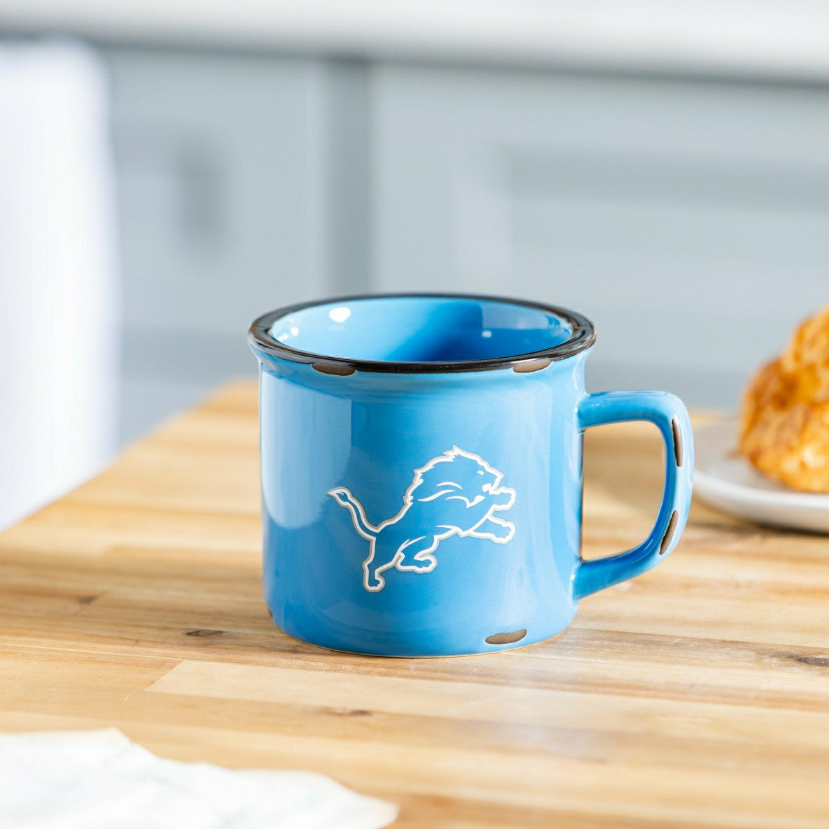 Detroit Lions Ceramic Camp Cup with Enamel Finish, 14oz