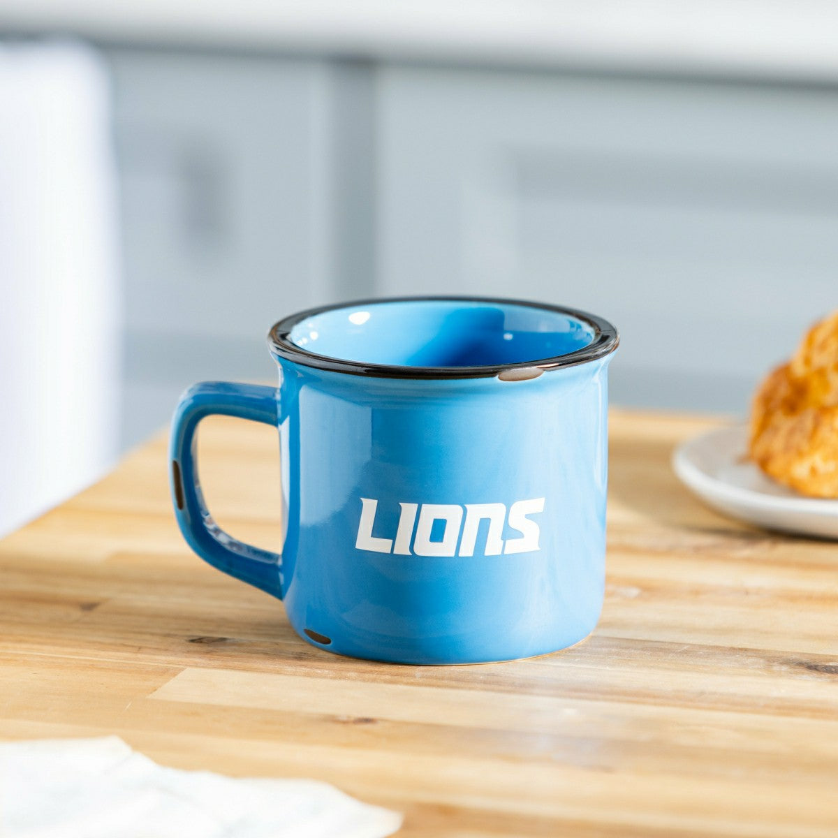Detroit Lions Ceramic Camp Cup with Enamel Finish, 14oz