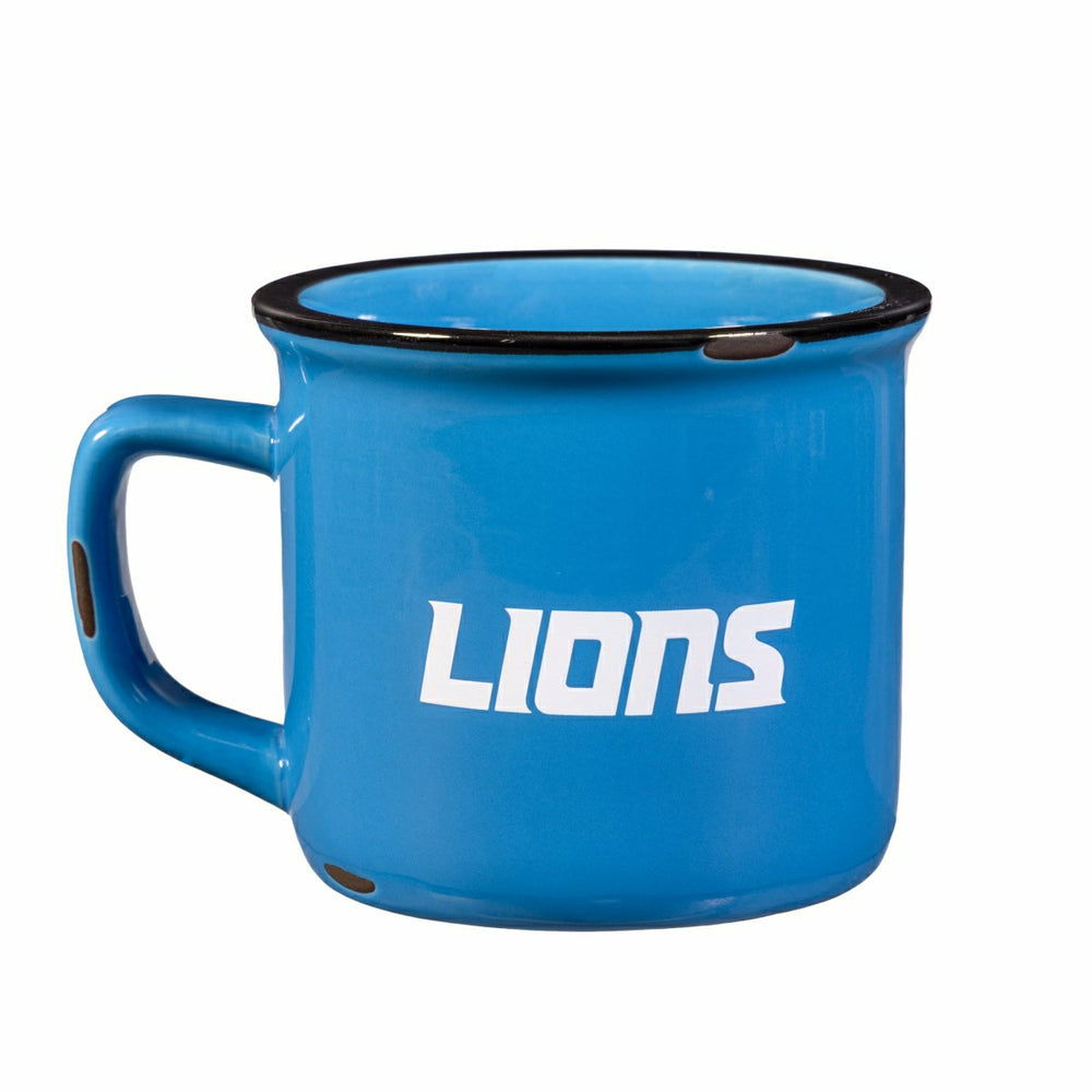 Detroit Lions Ceramic Camp Cup with Enamel Finish, 14oz