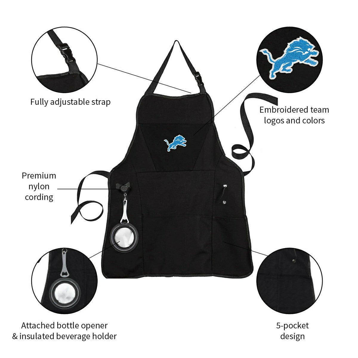 Detroit Lions Grilling Apron