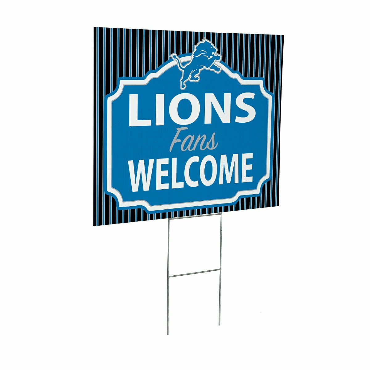 Detroit Lions Coroplast Yard Sign, "Fans Welcome"