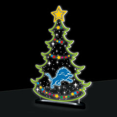 Detroit Lions NFL Football Holiday Tree Desklite LED Decor