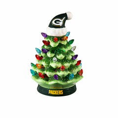 8" LED Ceramic Christmas Tree, Green Bay Packers