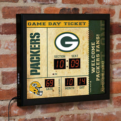 Scoreboard Wall Clock, Green Bay Packers