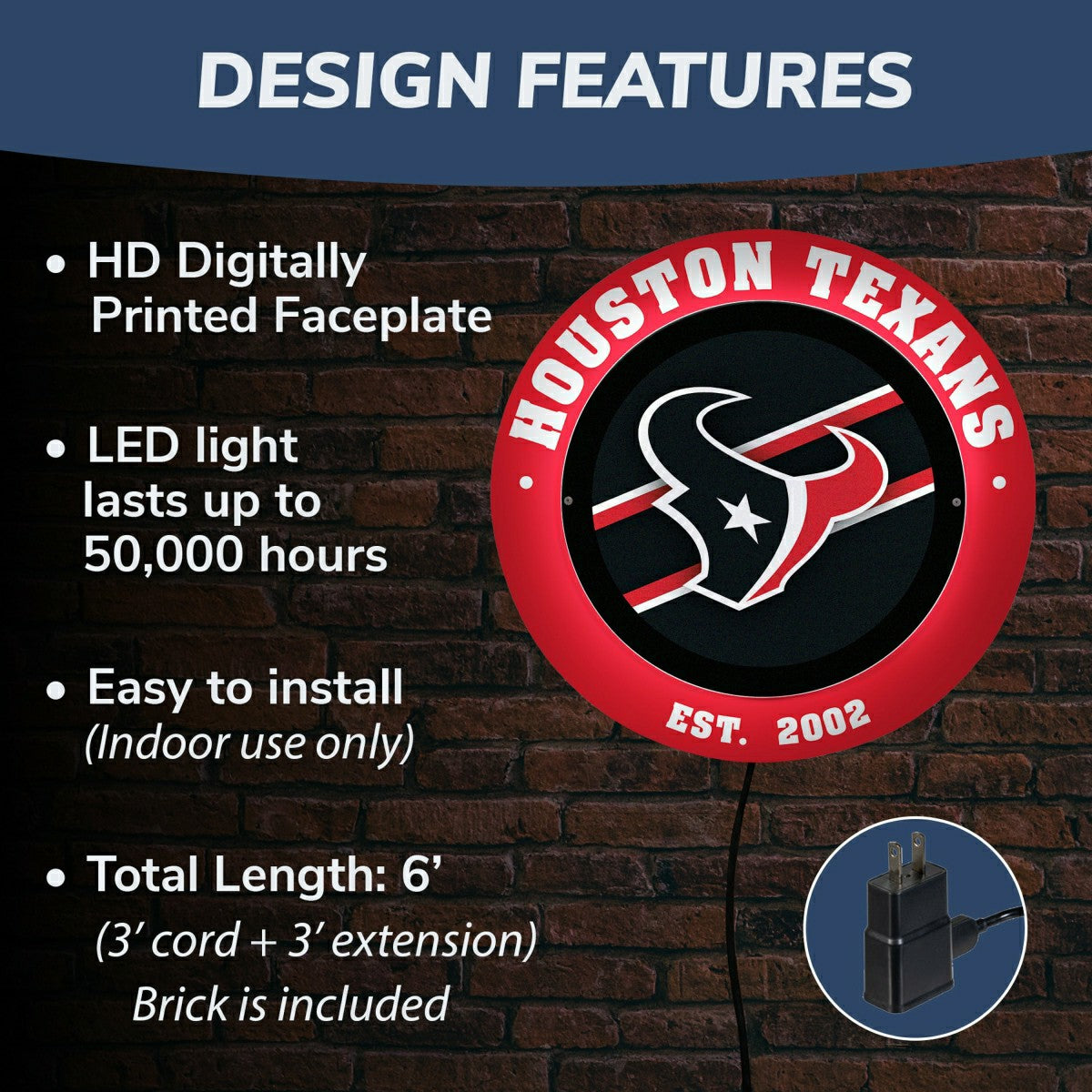 Houston Texans, Metal Lite, Round