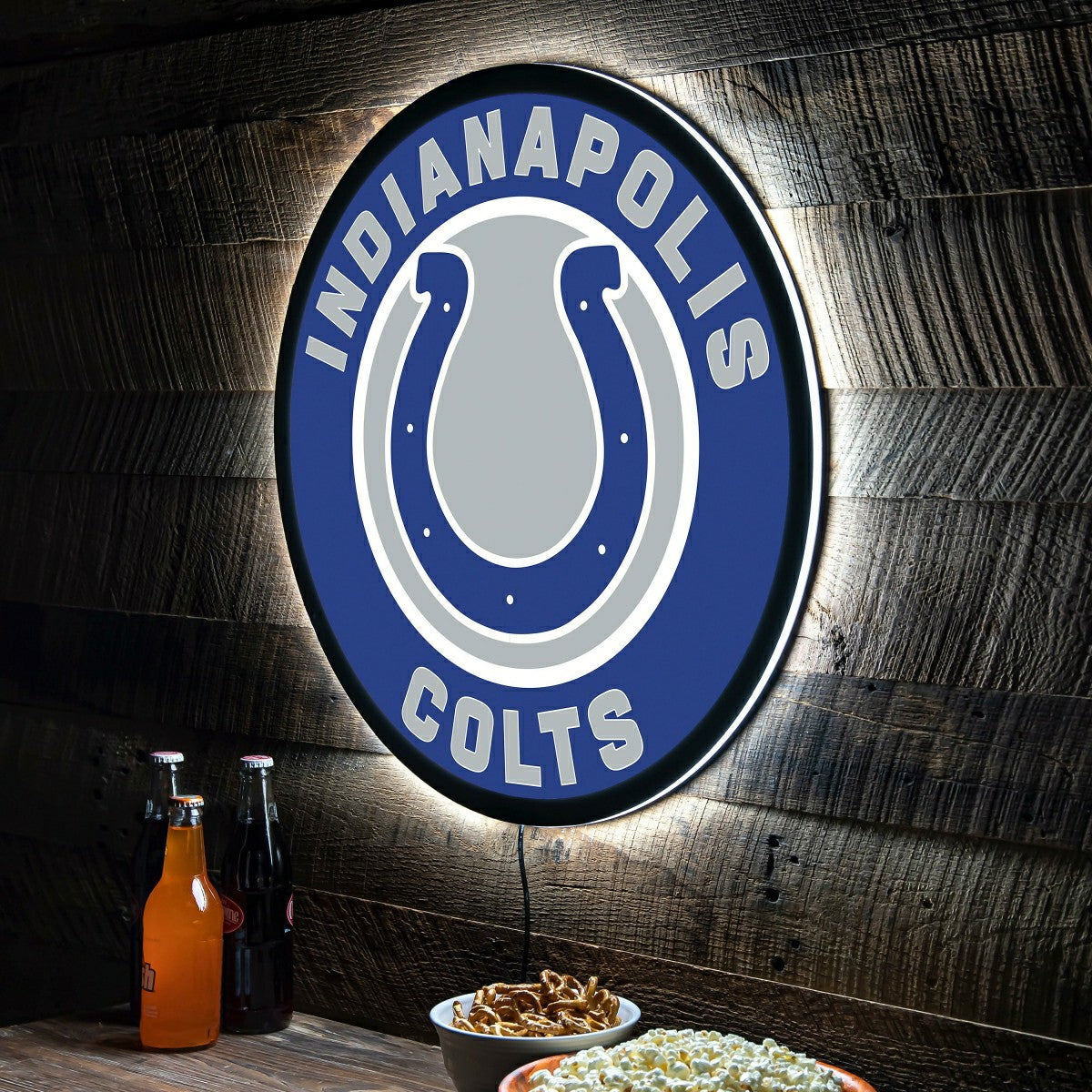 LED Wall Decor, Round, Indianapolis Colts