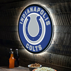 LED Wall Decor, Round, Indianapolis Colts