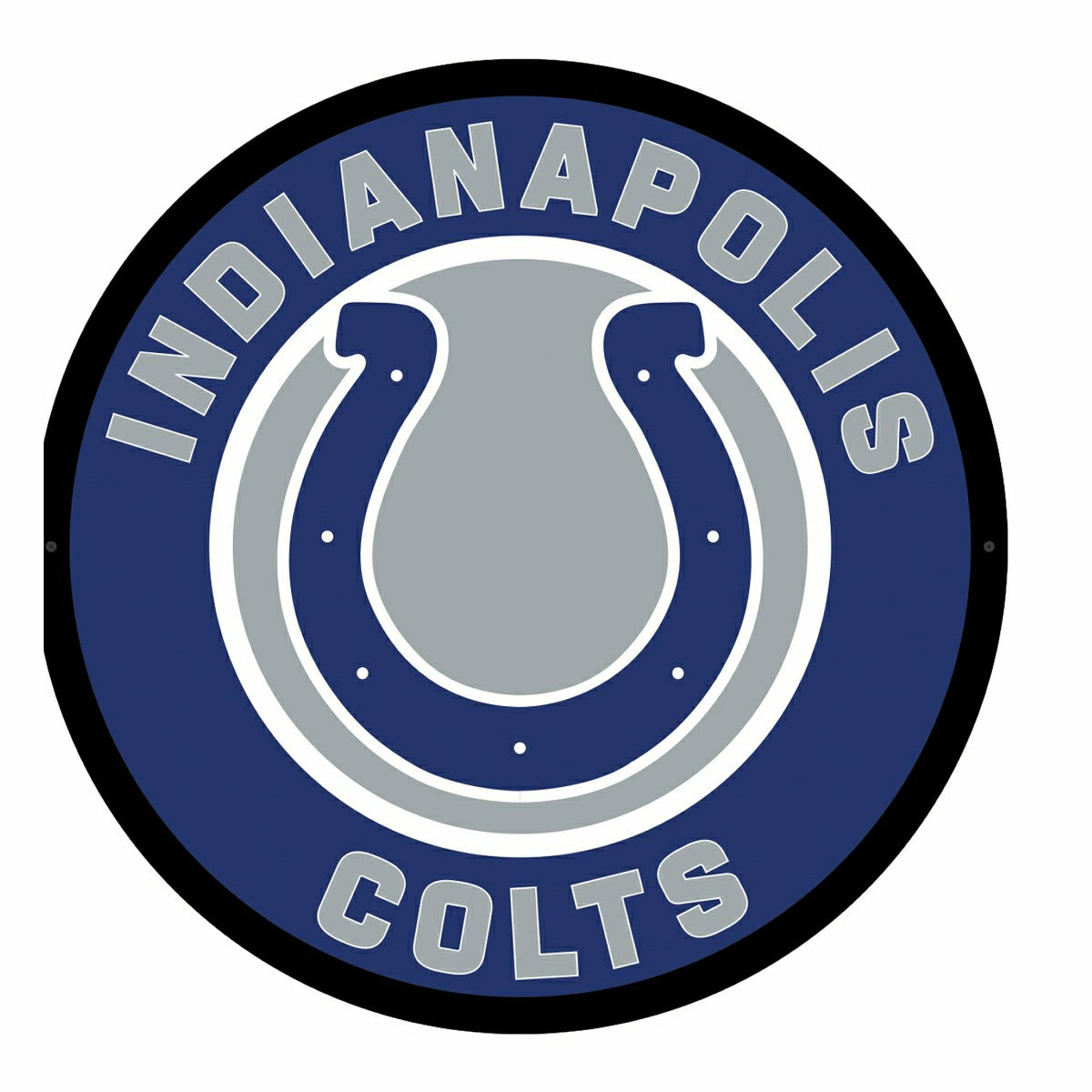 LED Wall Decor, Round, Indianapolis Colts