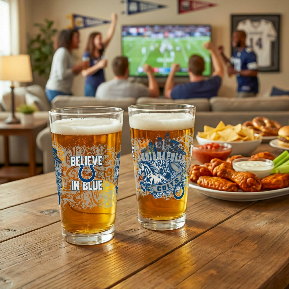 Indianapolis Colts 16oz Glass pint, Set of 2