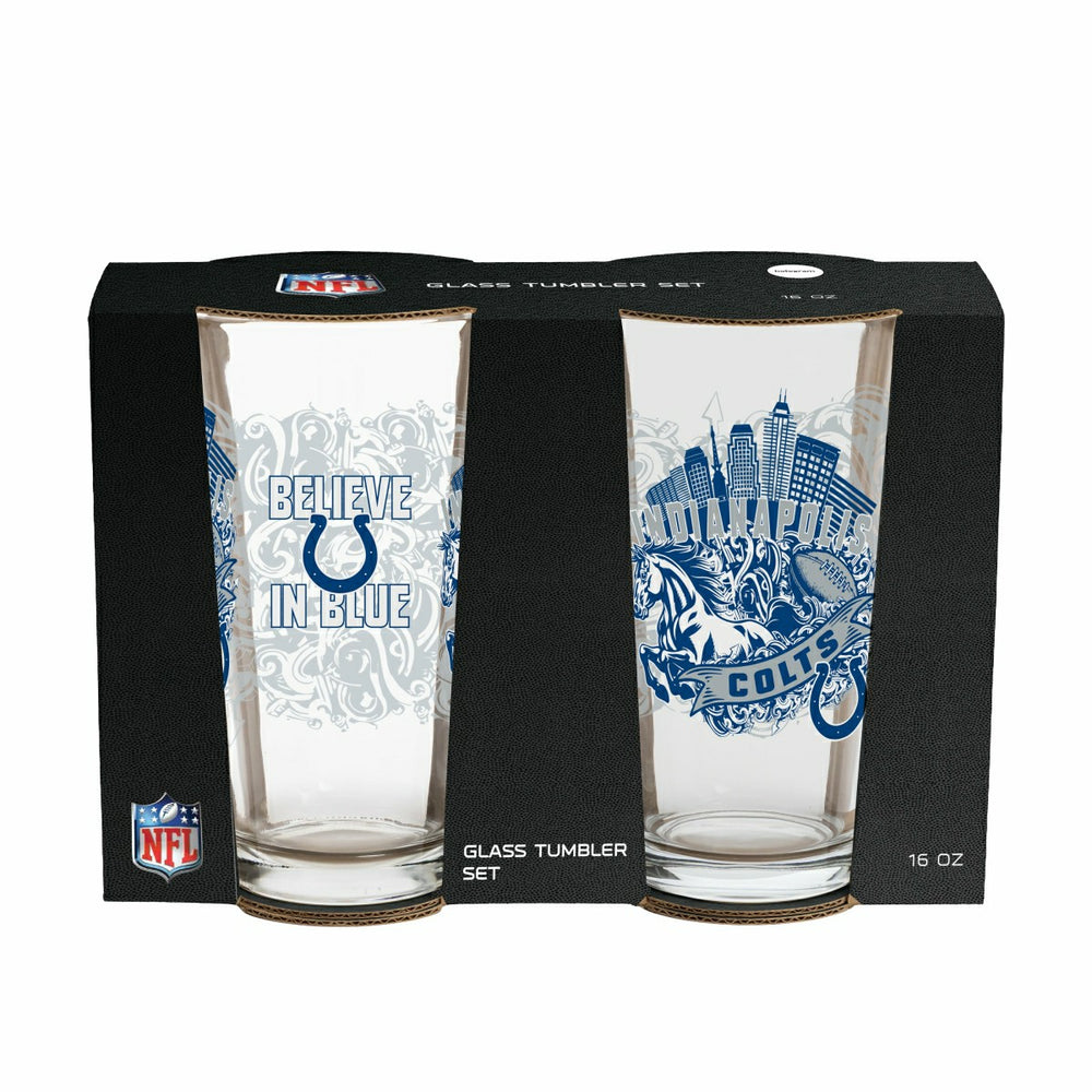 Indianapolis Colts 16oz Glass pint, Set of 2