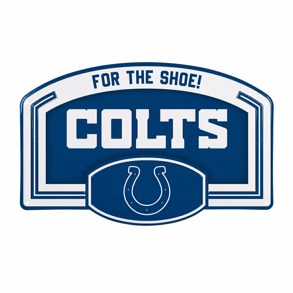 Indianapolis Colts USA Embossed Steel Wall Sign, 11" x 17"